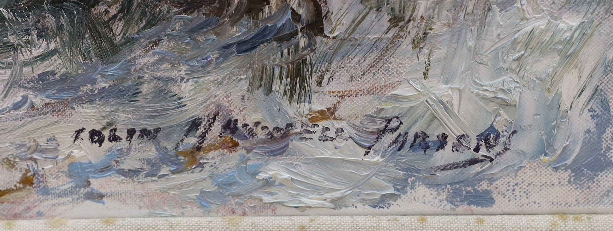 Colin Maxwell Parsons (1936-), oil on canvas, Victorian skating scene, signed, 50 x 60cm